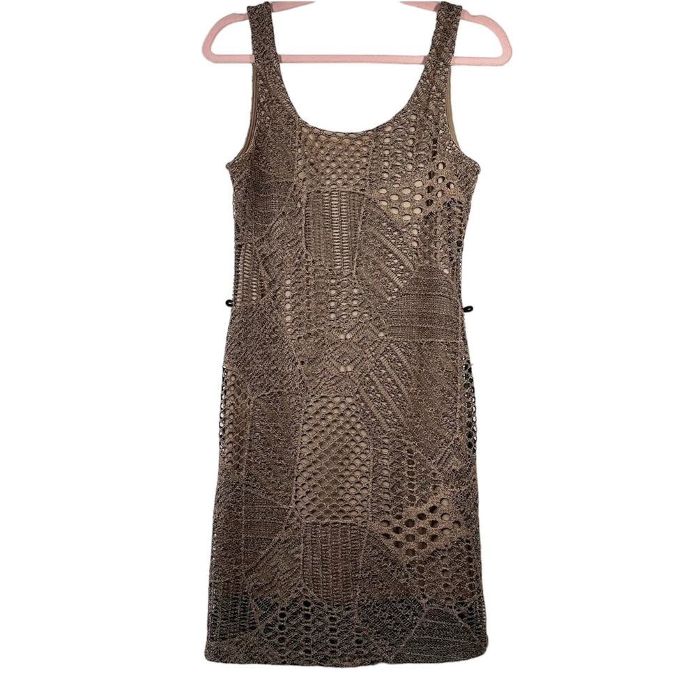 EASLE Brown Cutout Sleeveless Bodycon Mini Dress Small